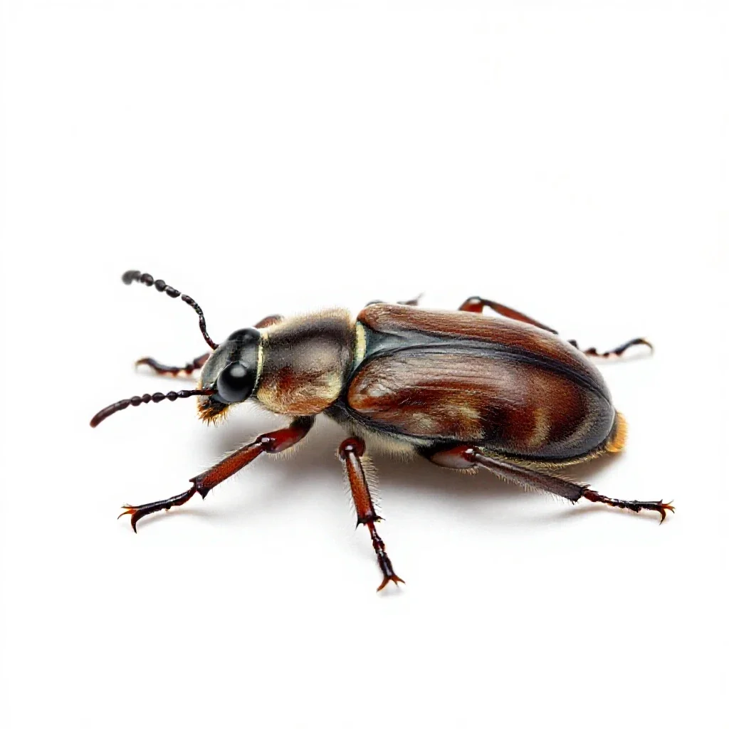 Spruce bark beetle isolated on a white background