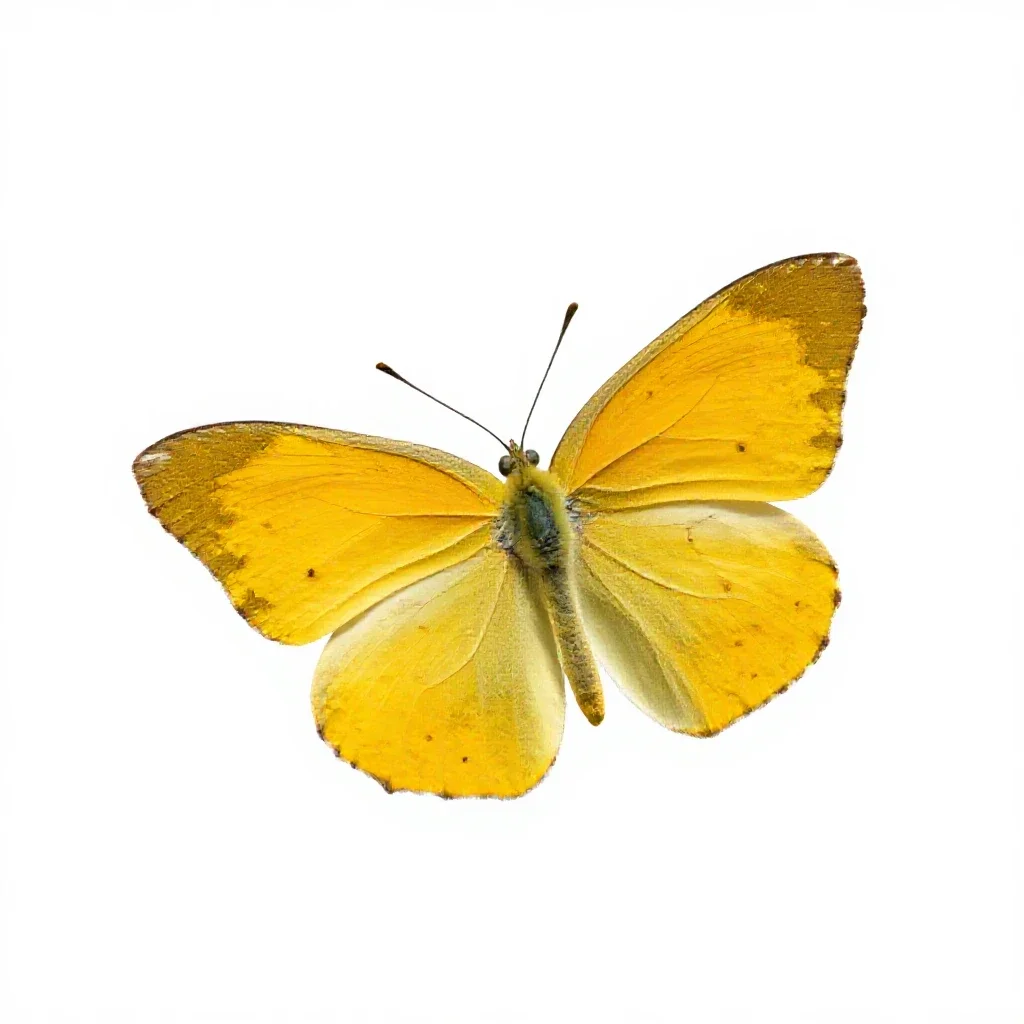 Sulphur butterfly isolated on a white background