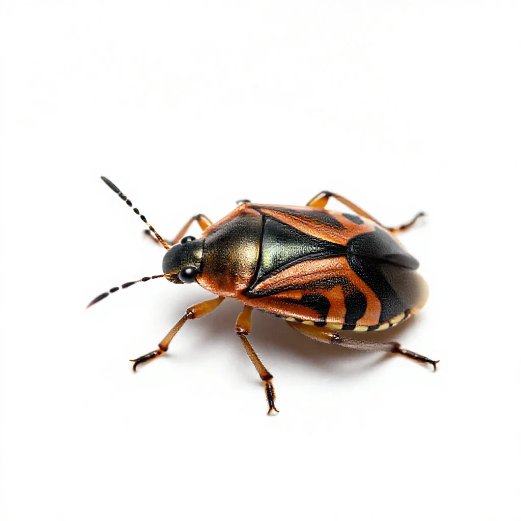 Tarnished plant bug isolated on a white background