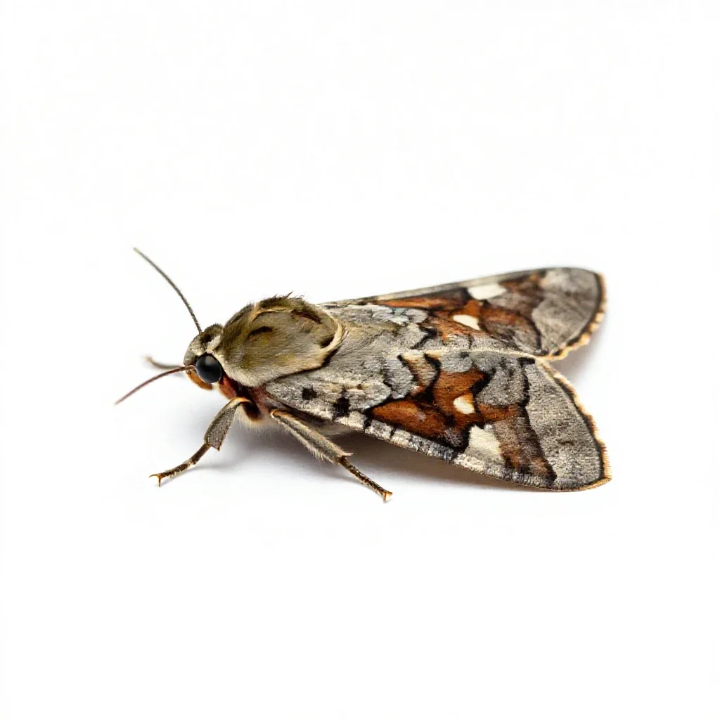 Tea tortrix isolated on a white background