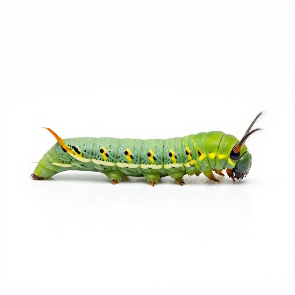 Tent-caterpillar moth isolated on a white background