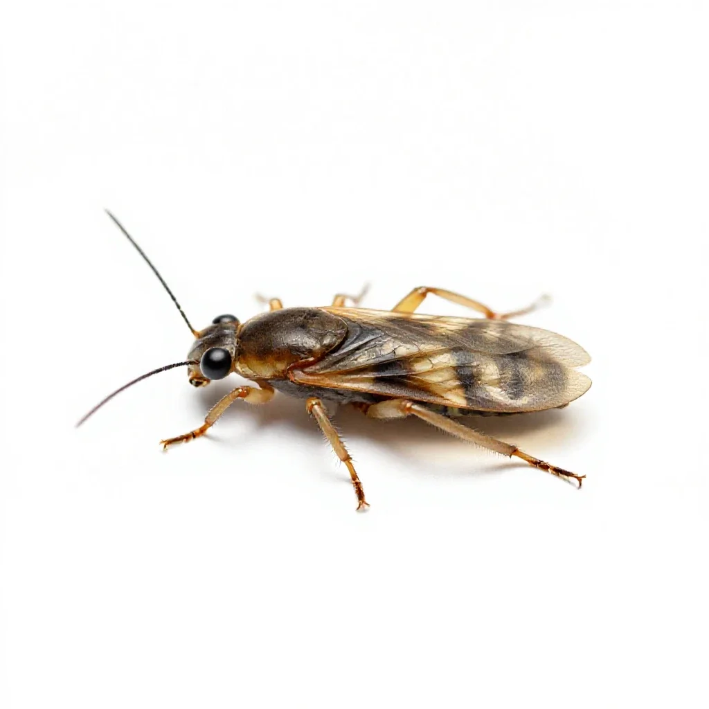 Thysanuran insect isolated on a white background