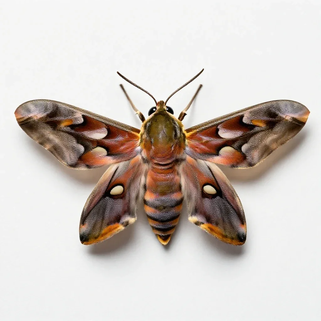 Tiger moth isolated on a white background