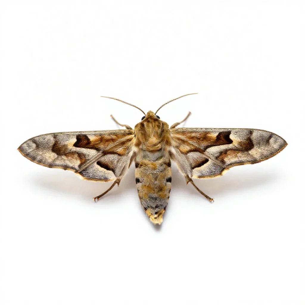 Tobacco moth isolated on a white background