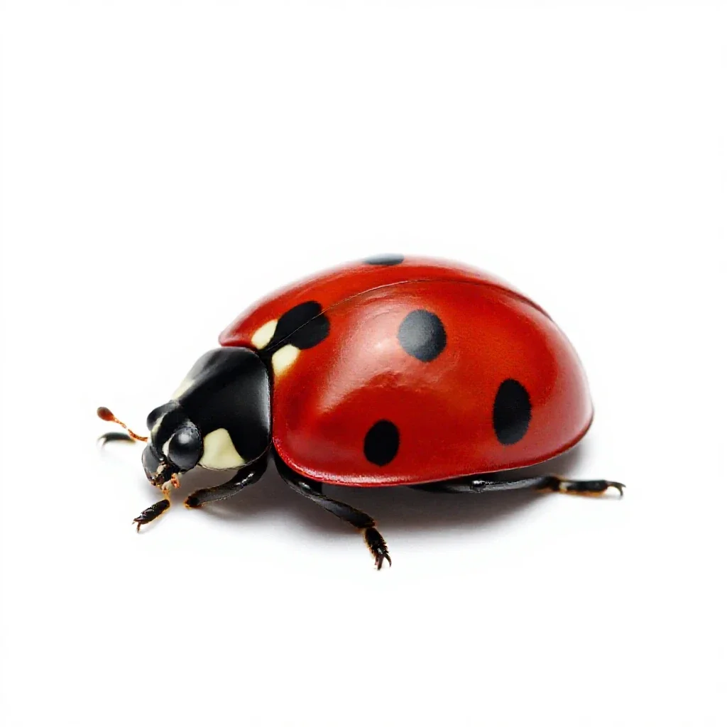 Two-spotted ladybug isolated on a white background