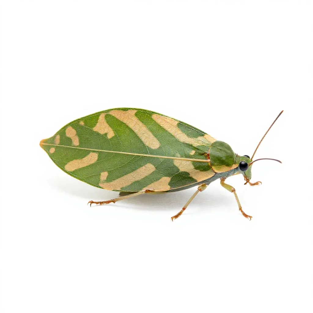 Walking leaf isolated on a white background