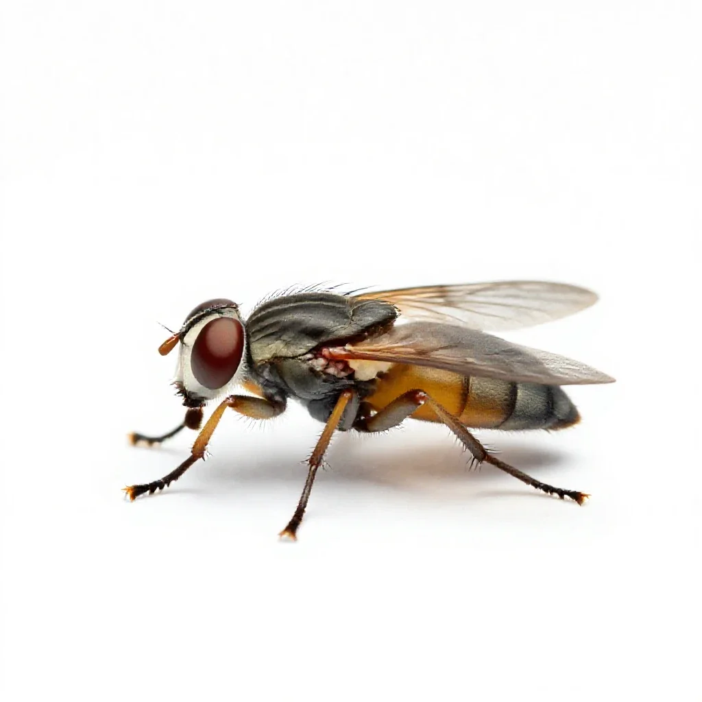 Warble fly isolated on a white background