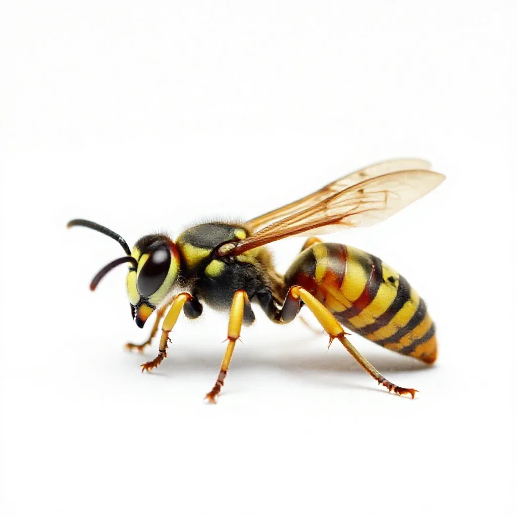 Wasp isolated on a white background