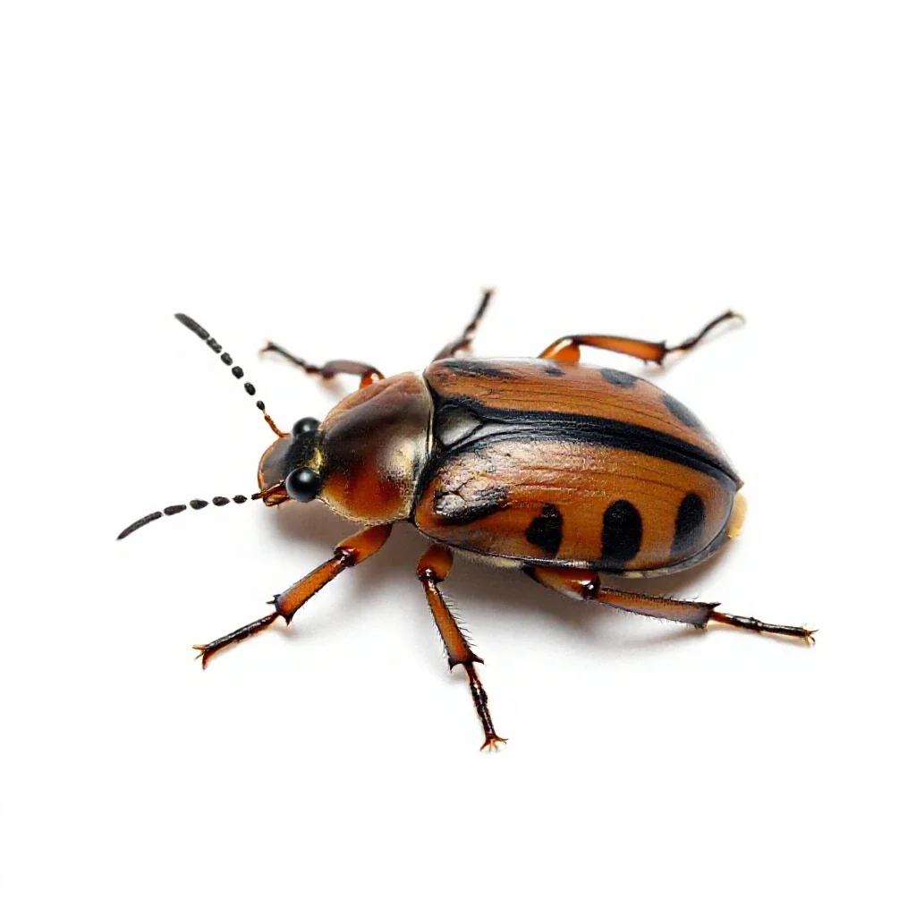 Water beetle isolated on a white background