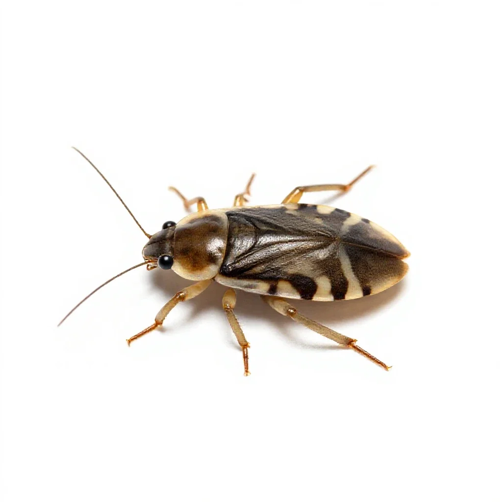 Water boatman isolated on a white background