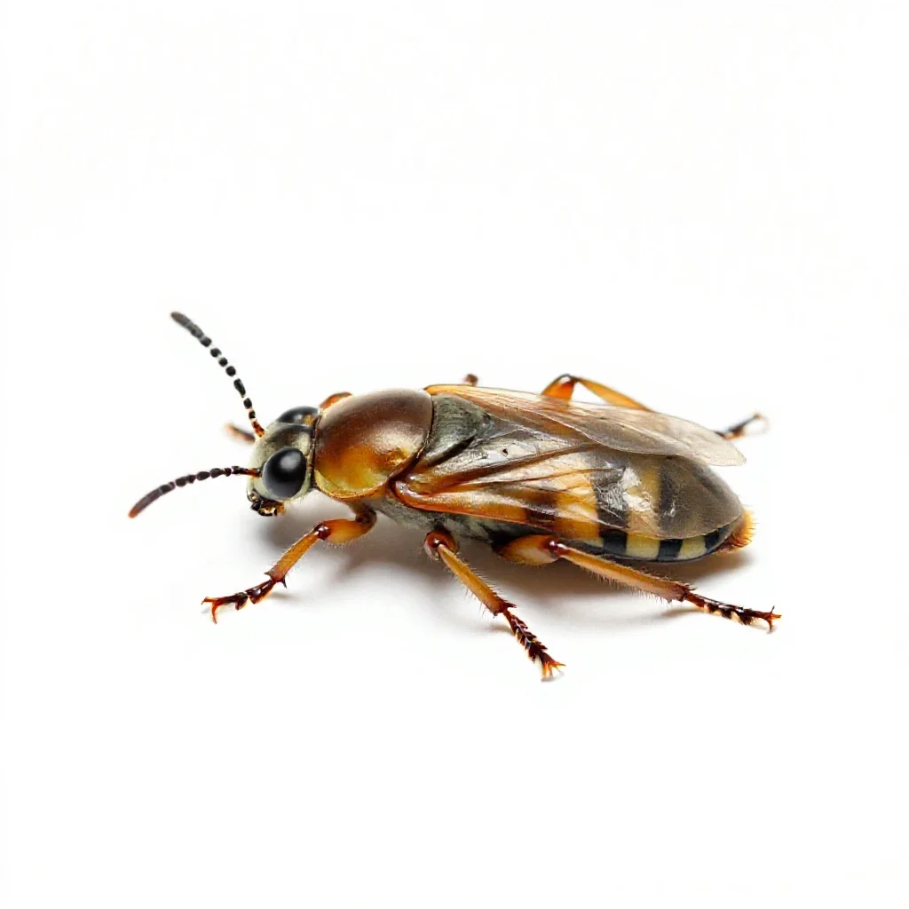 Wax insect isolated on a white background