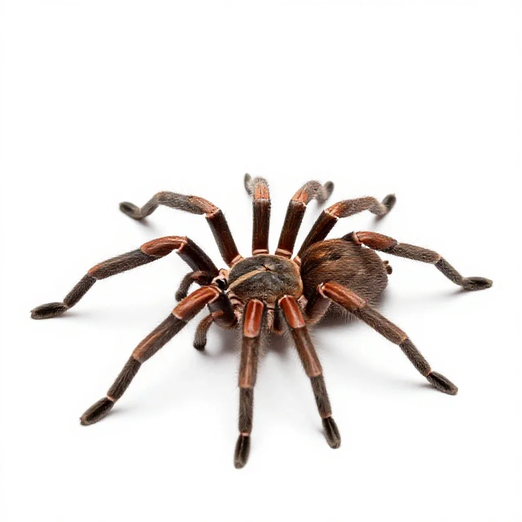 Wolf spider isolated on a white background