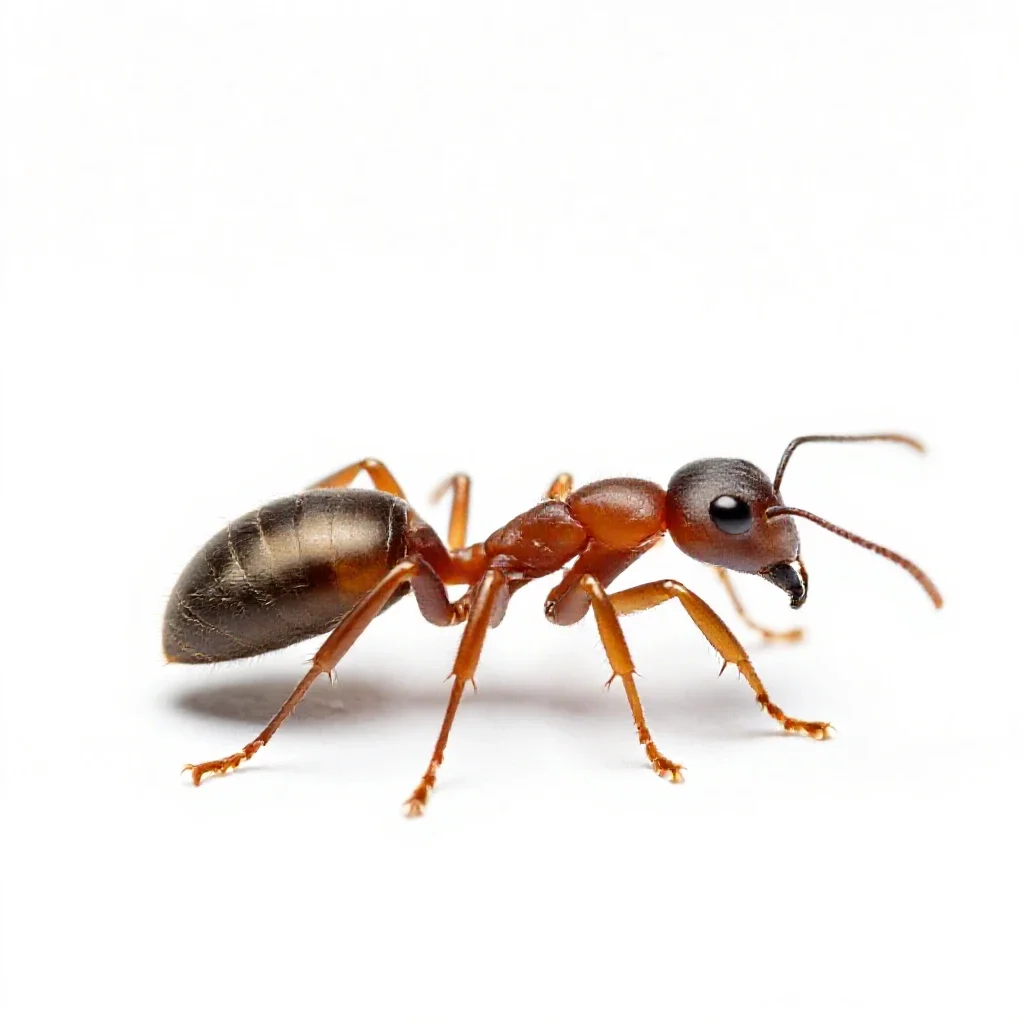 Wood ant isolated on a white background