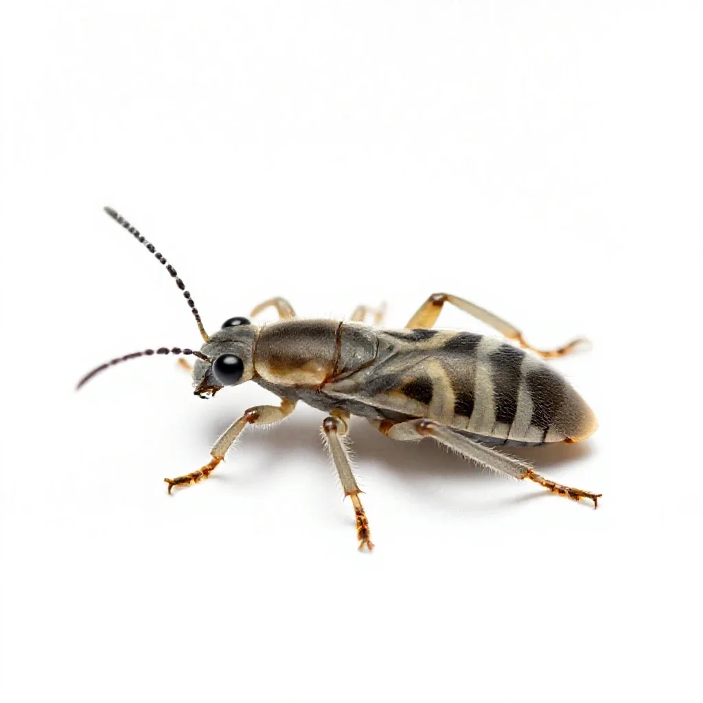 Woolly alder aphid isolated on a white background