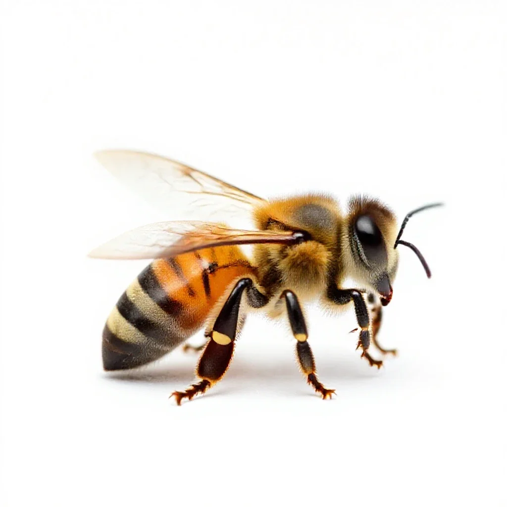 Worker bee isolated on a white background