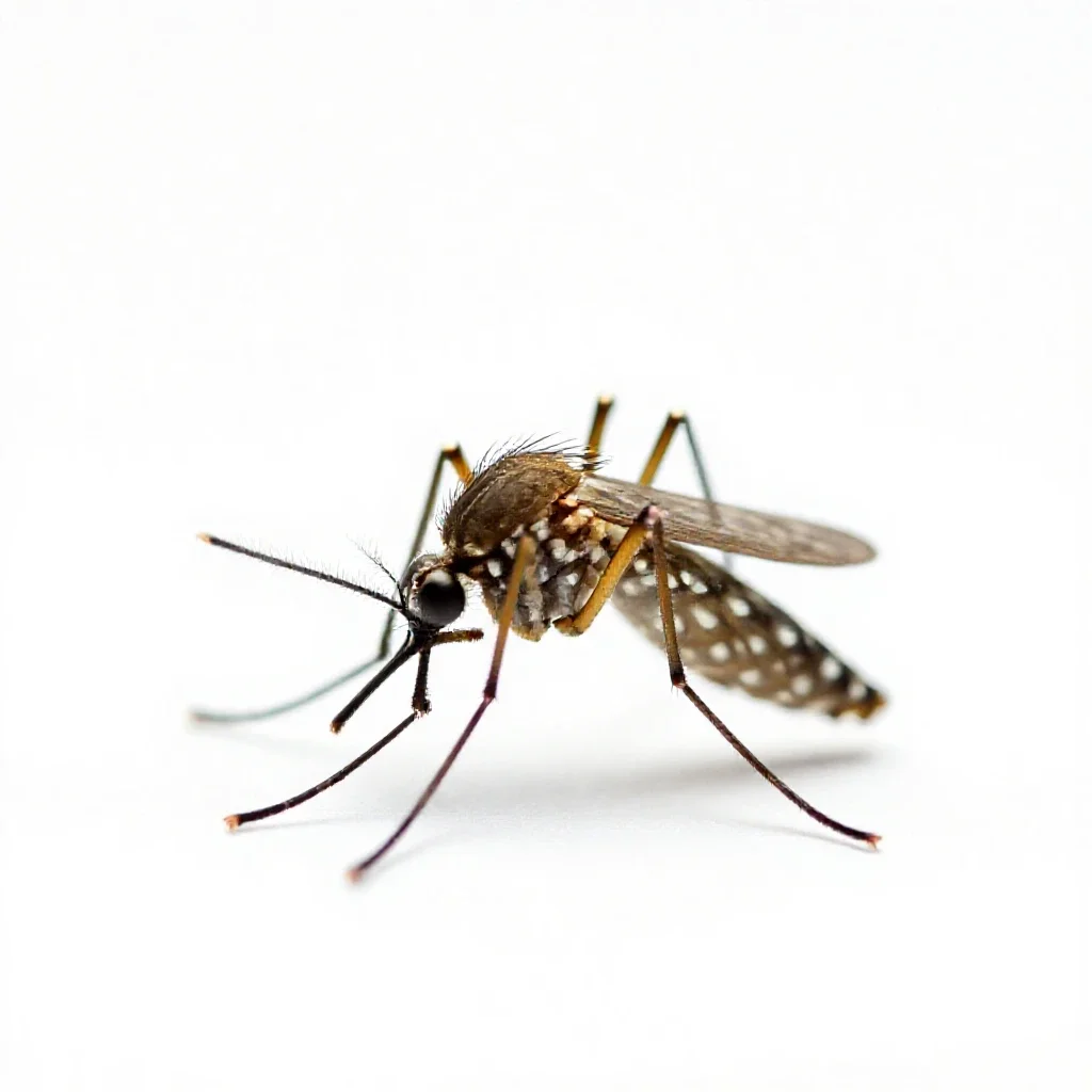 Yellow-fever mosquito isolated on a white background