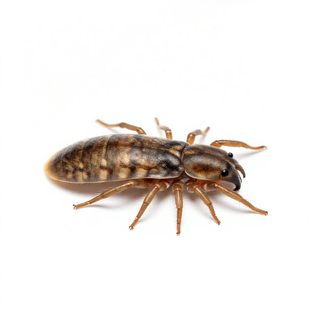Acarid isolated on a white background