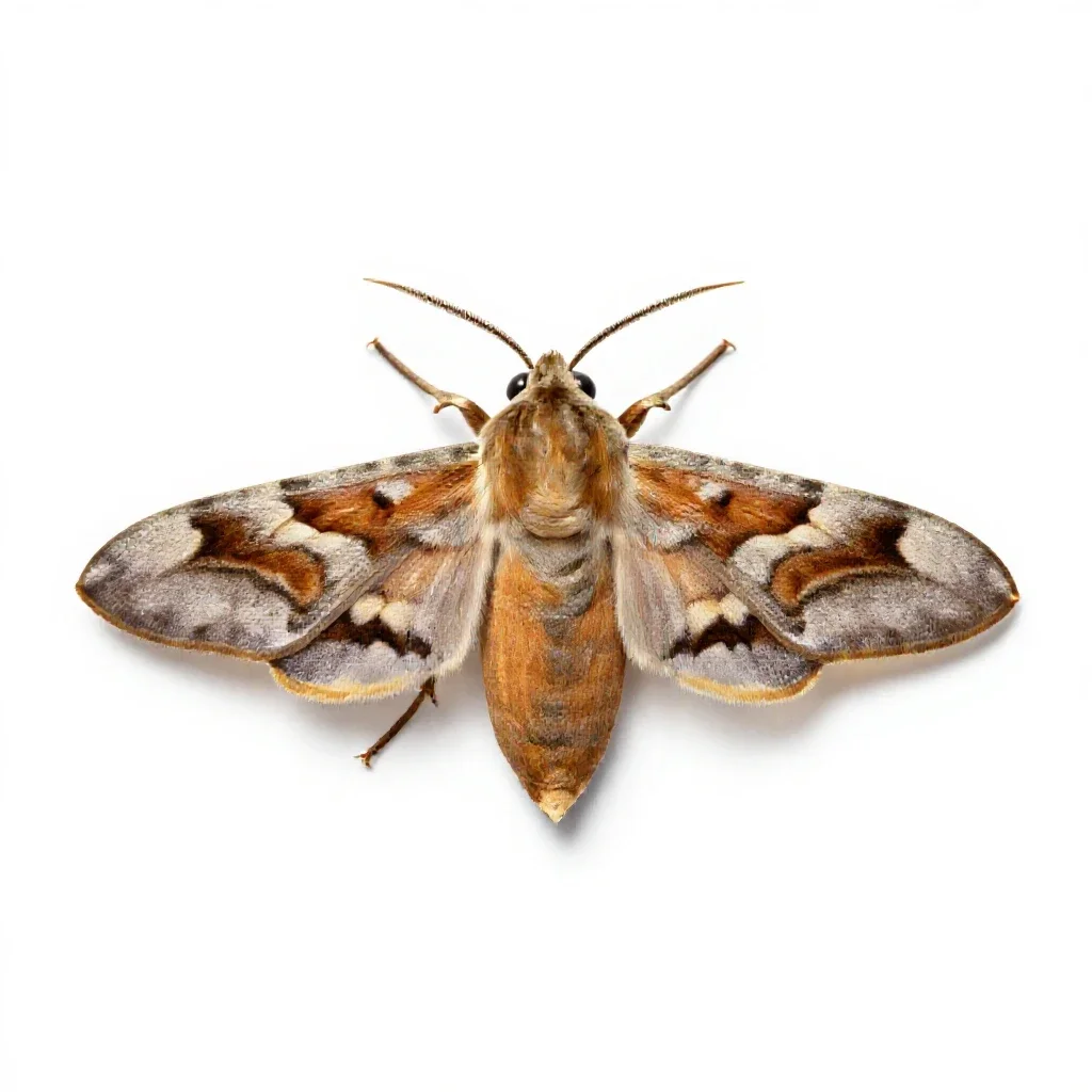 Almond moth isolated on a white background