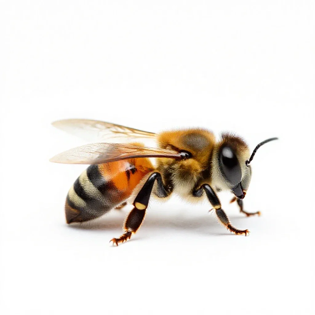 Andrena isolated on a white background