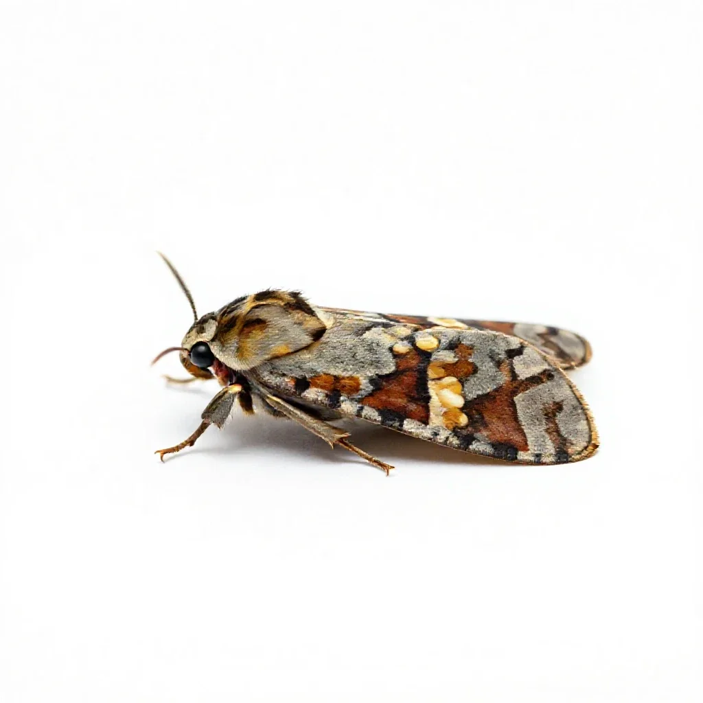 Angoumois moth isolated on a white background