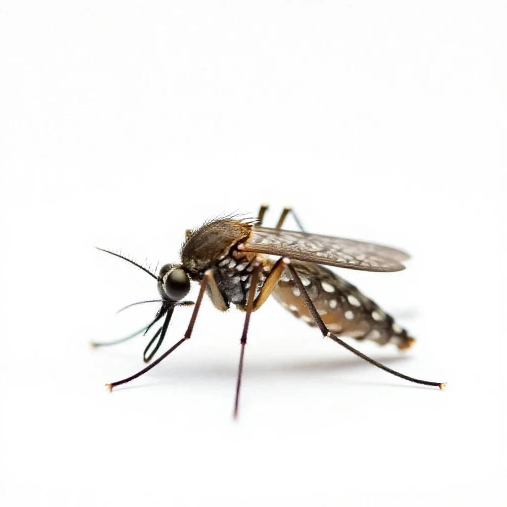 Anopheline isolated on a white background