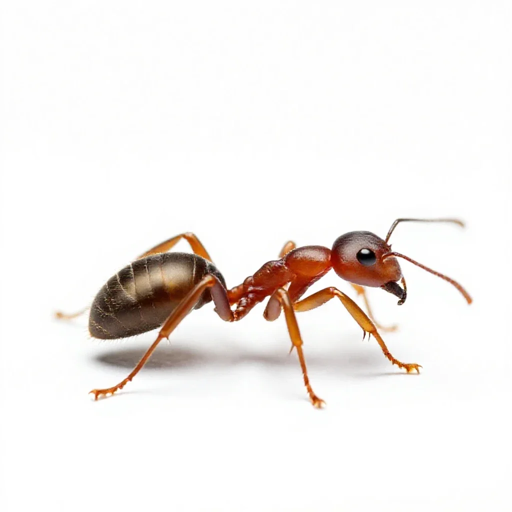 Army ant isolated on a white background
