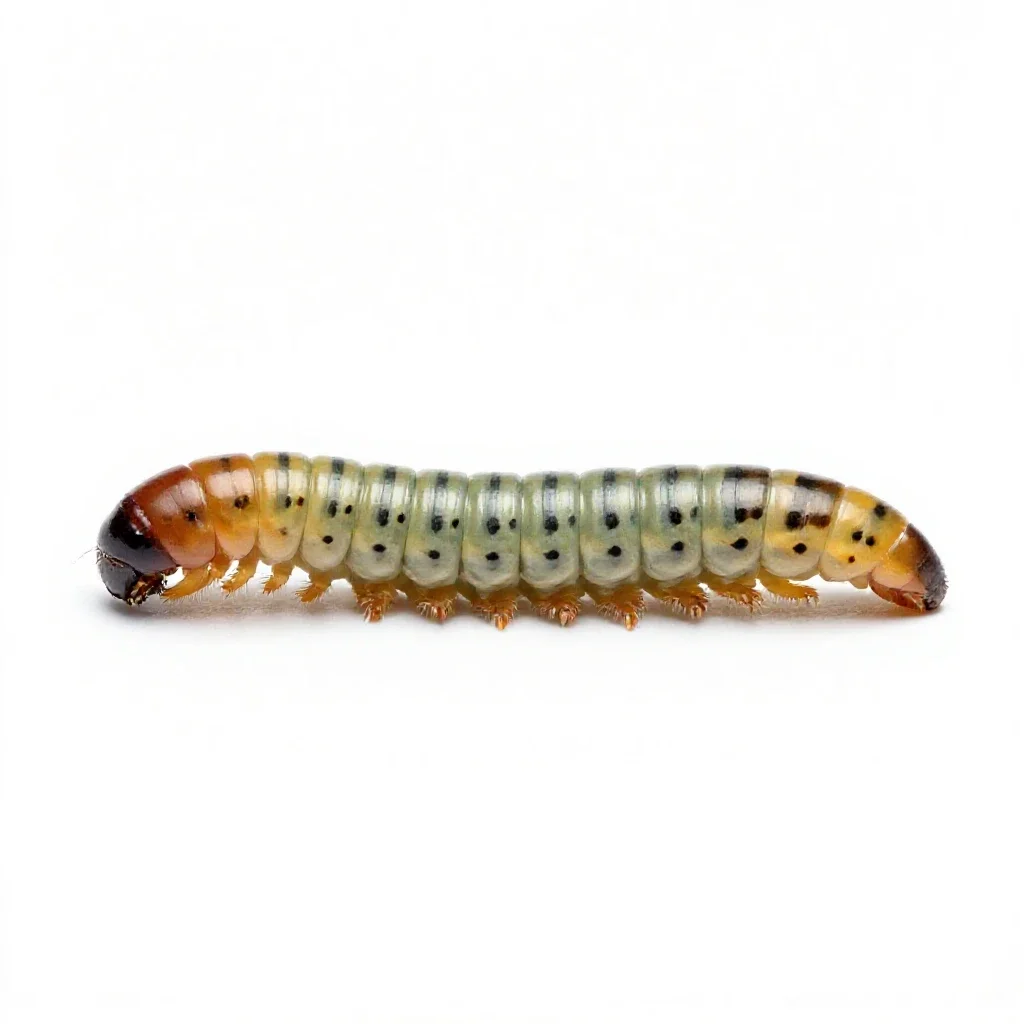 Armyworm isolated on a white background