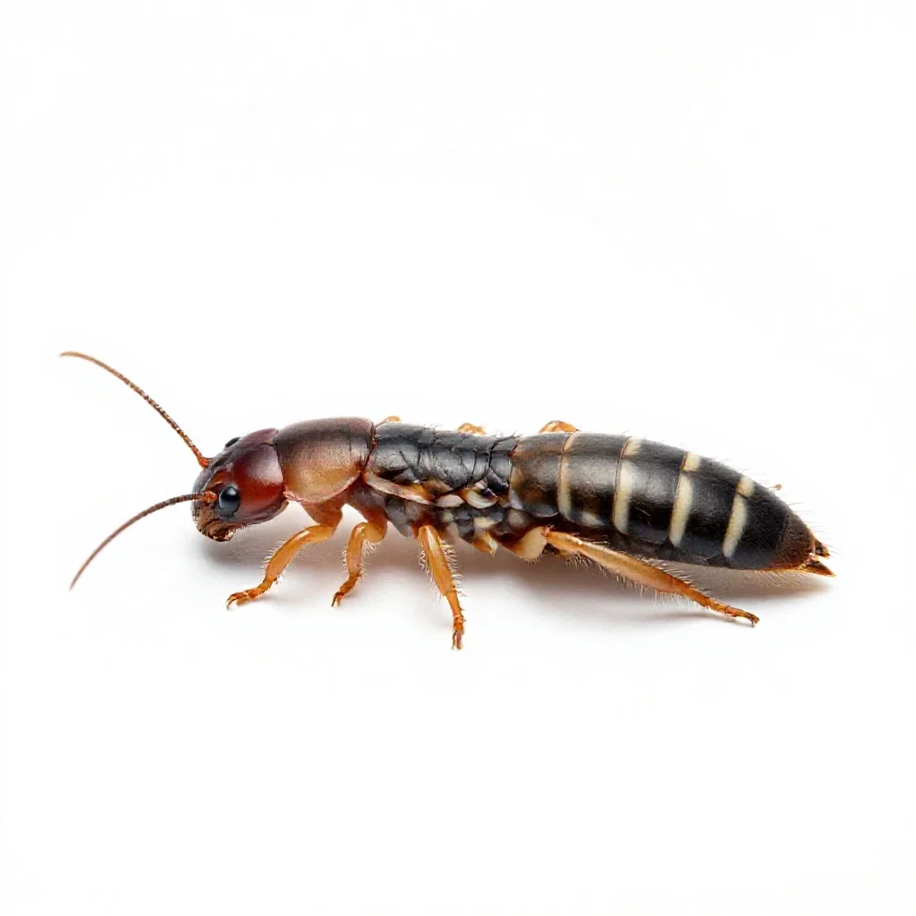 Earwig isolated on a white background