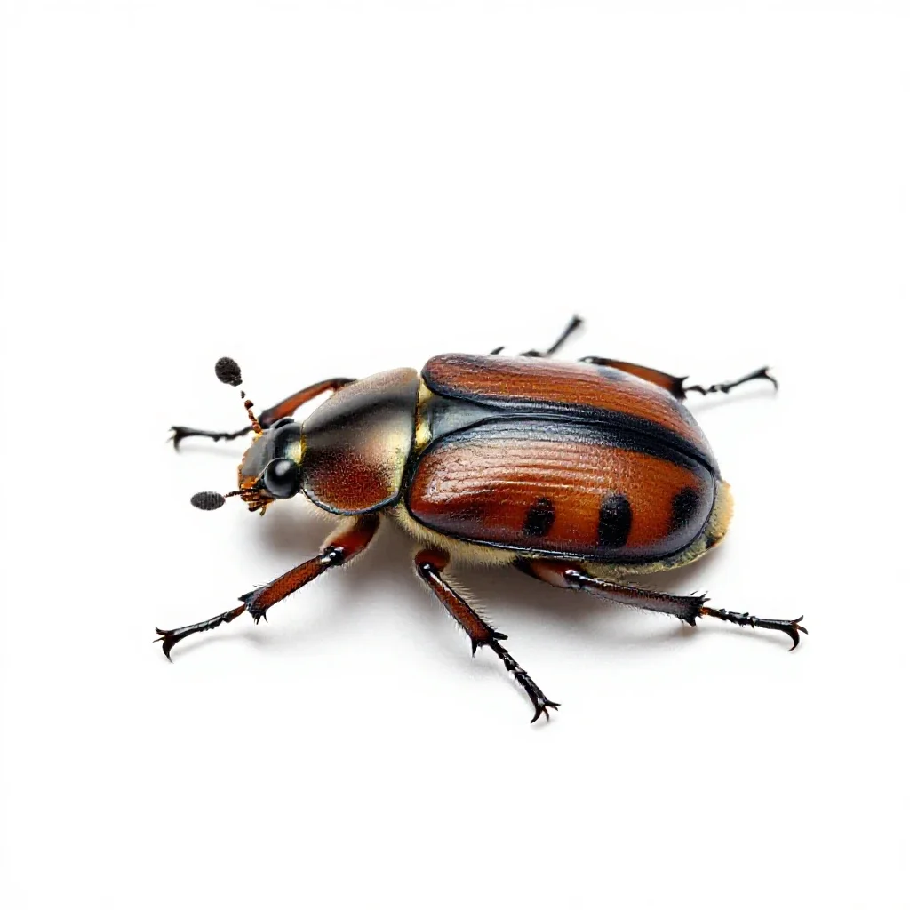 Elaterid beetle isolated on a white background