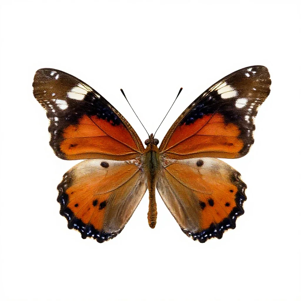 Emperor butterfly isolated on a white background