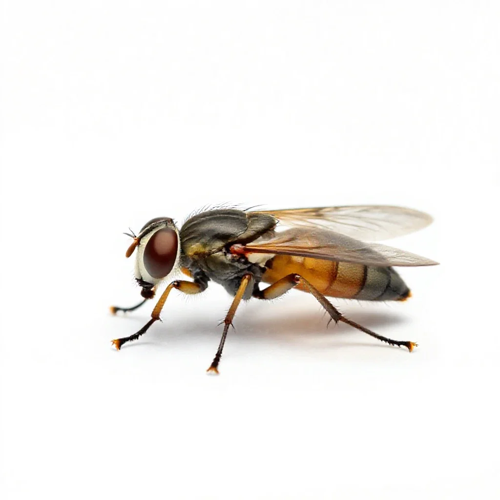 Ichneumon fly isolated on a white background