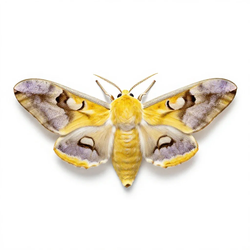 Imperial moth isolated on a white background