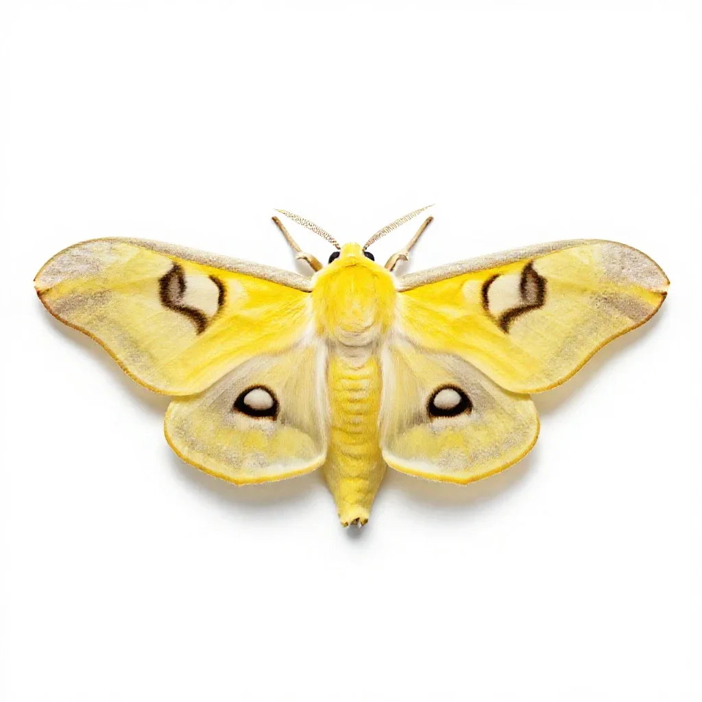 Io moth isolated on a white background