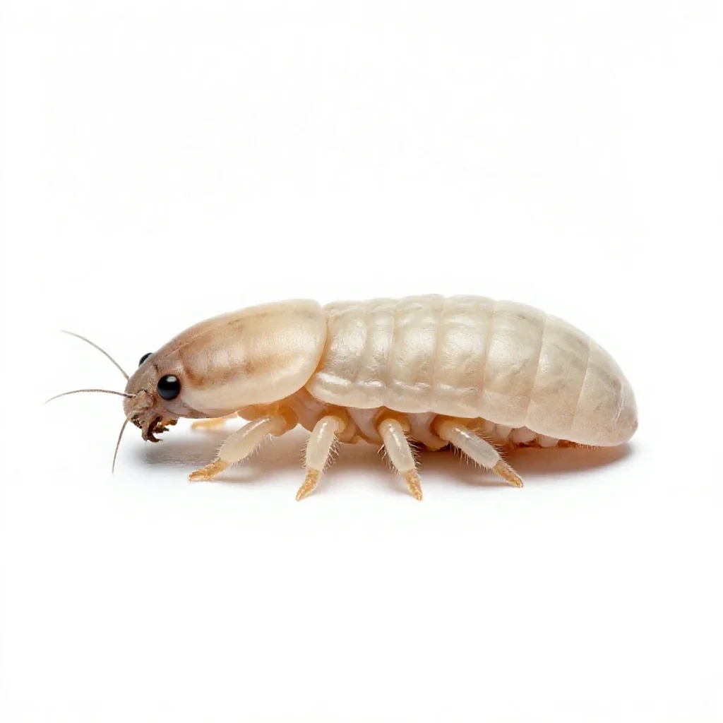 Itch mite isolated on a white background