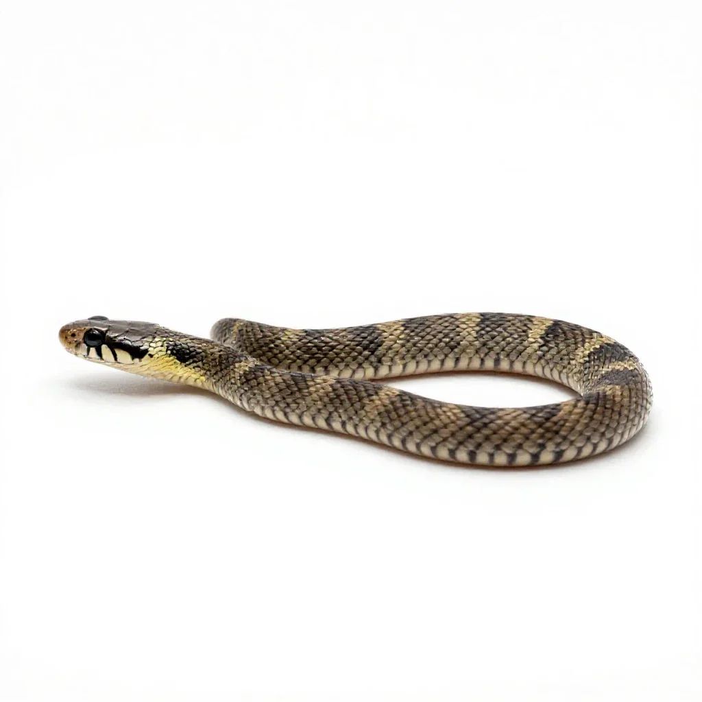 Banded sand snake isolated on a white background