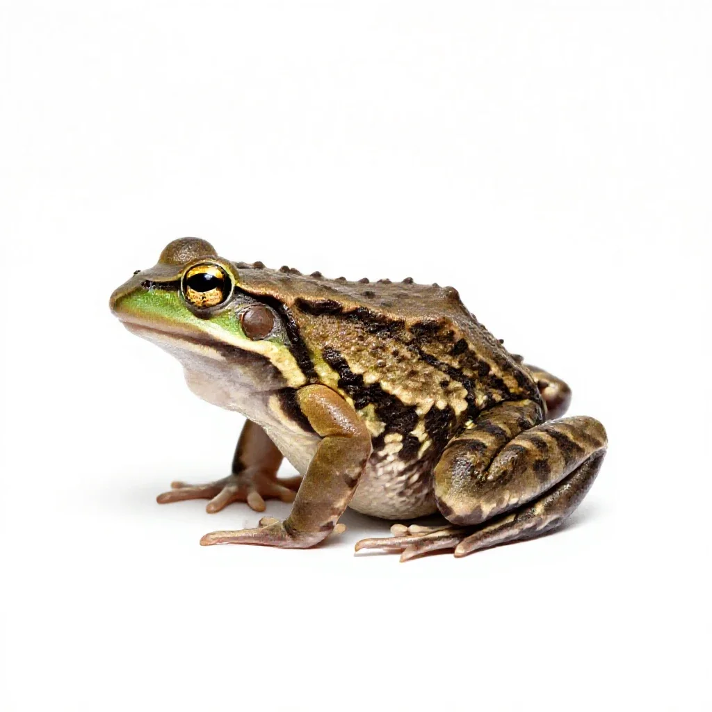 Barking frog isolated on a white background