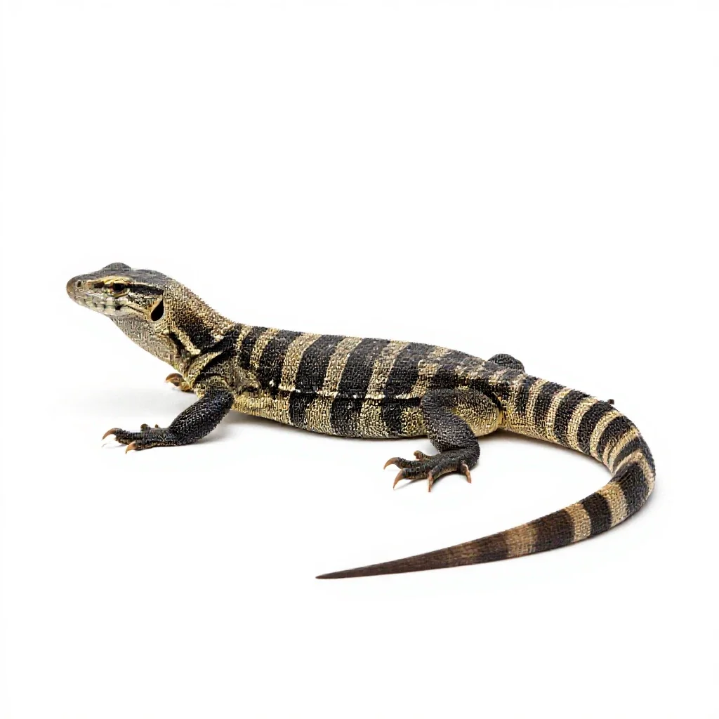 Beaded lizard isolated on a white background