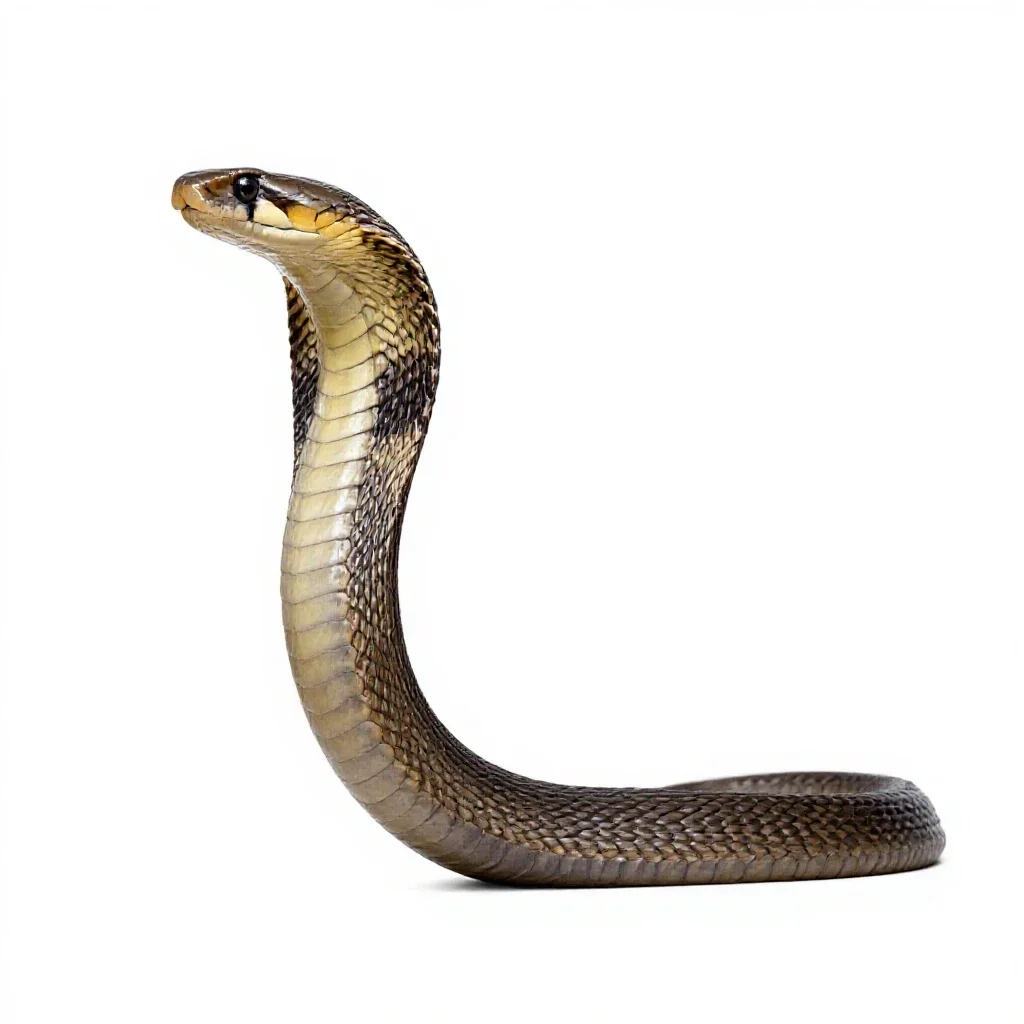 Black mamba isolated on a white background