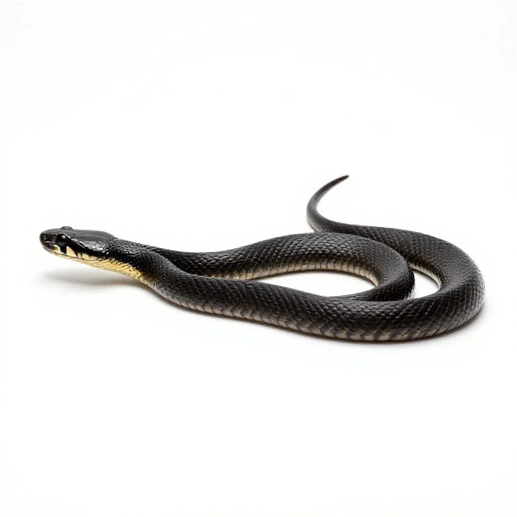 Blacksnake isolated on a white background