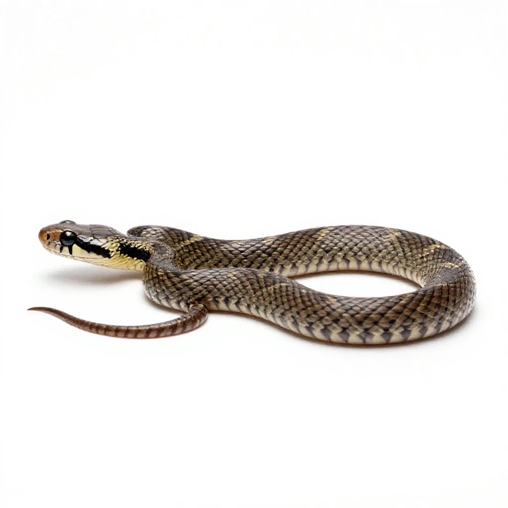 Blind snake isolated on a white background
