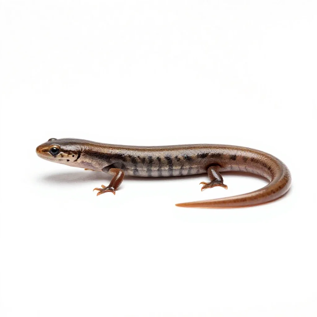 Blindworm isolated on a white background
