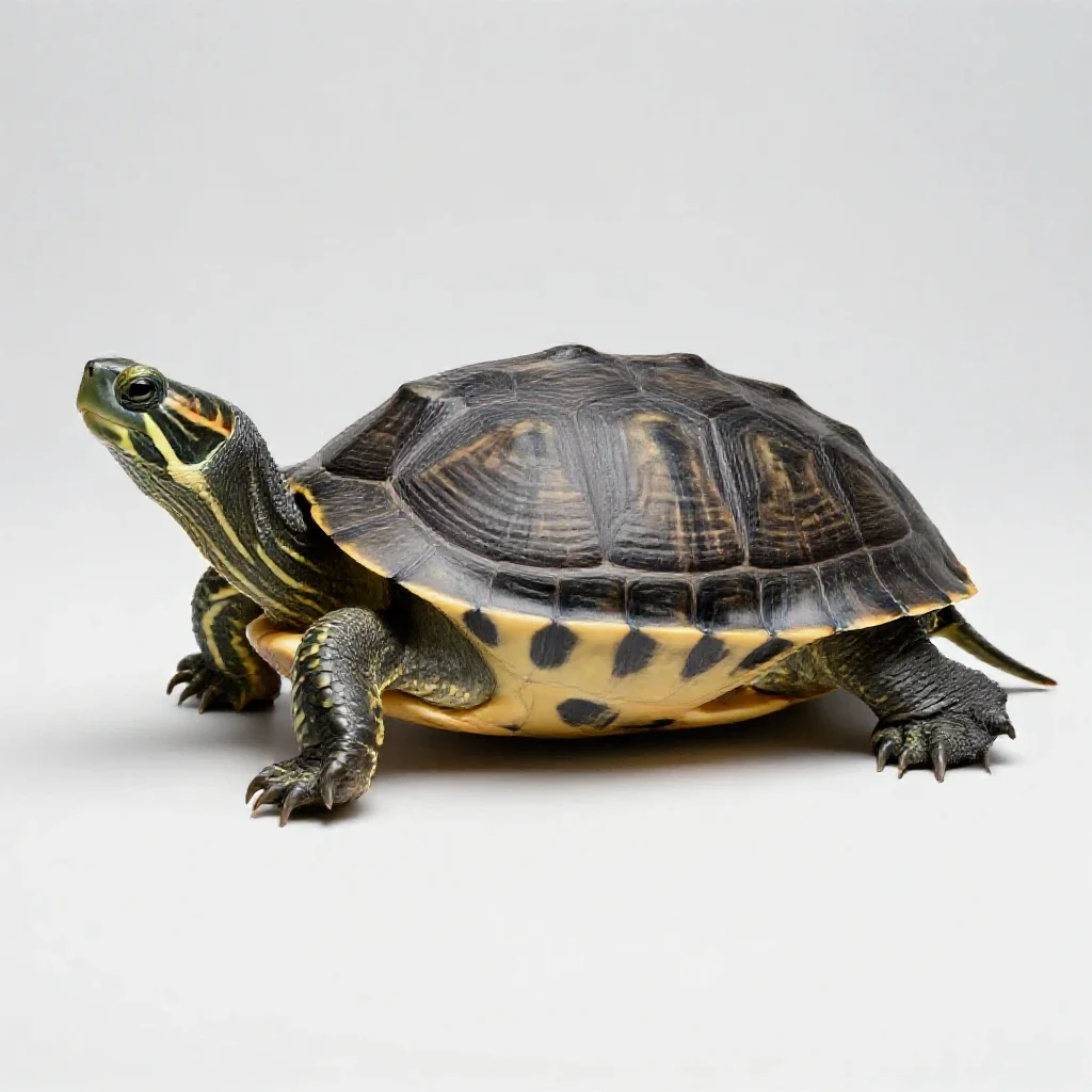 Box turtle isolated on a white background