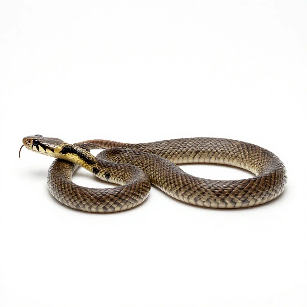 Bull snake isolated on a white background