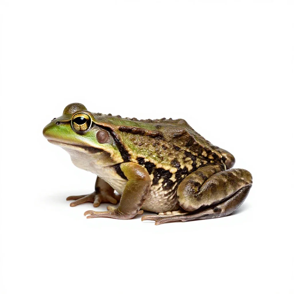 Bullfrog isolated on a white background