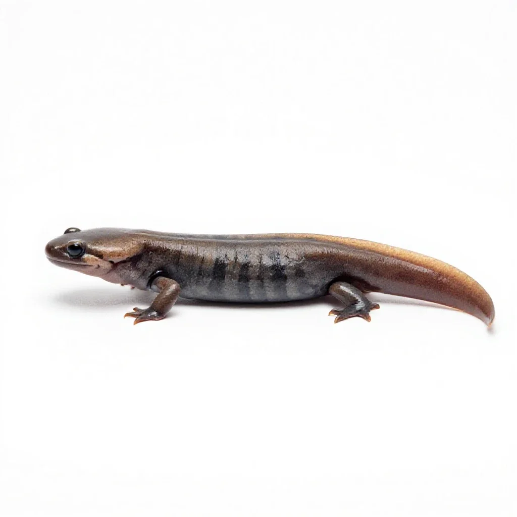 Caecilian isolated on a white background
