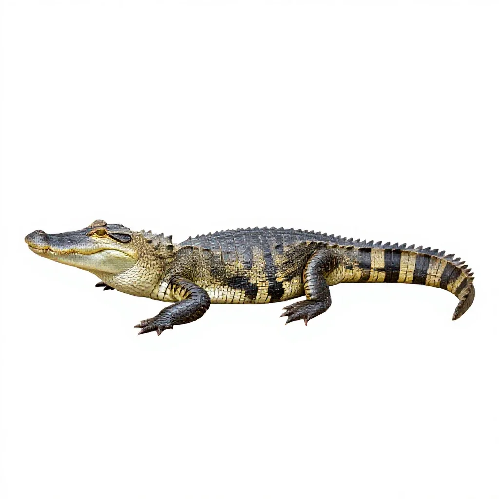 Caiman isolated on a white background