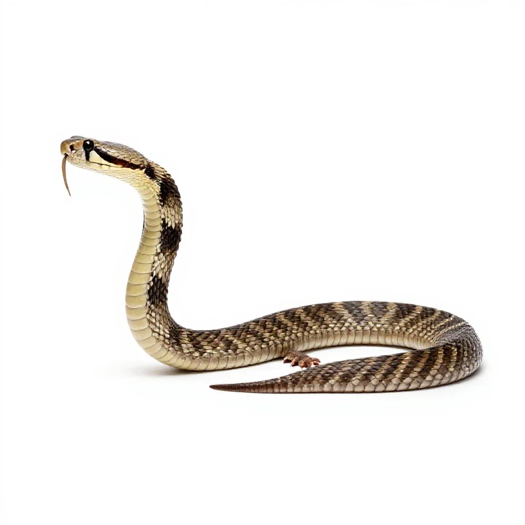 Canebrake rattlesnake isolated on a white background