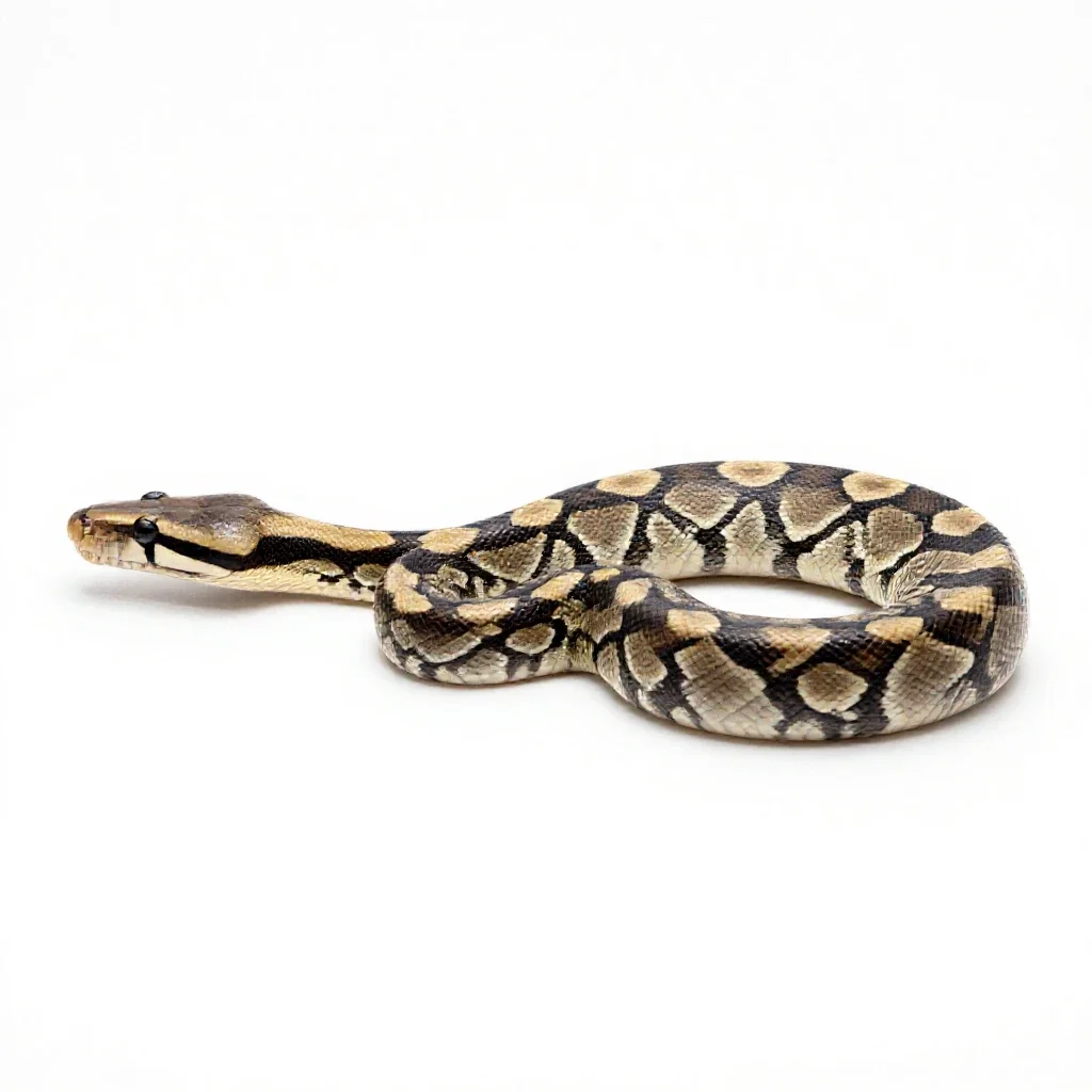 Carpet snake isolated on a white background