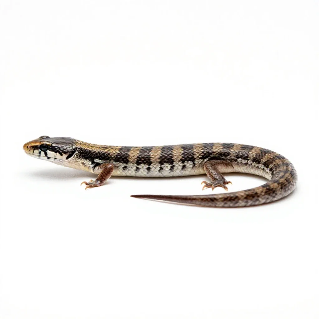 Checkered whiptail isolated on a white background