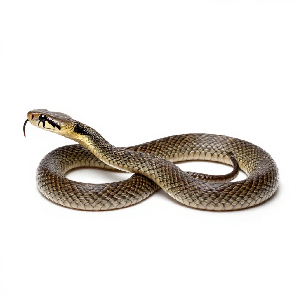 Coachwhip isolated on a white background